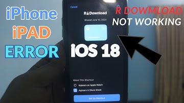 How to Fix R Download Shortcut Not Working iOS 18 | Complete Guide | How to Solve R Download