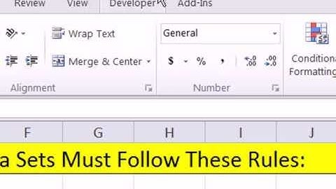 Excel 2010 Statistics 05: Data Sets How They Are Setup & Terminology In Statistics & Data Analysis
