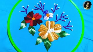Floral Stitching Hand Embroidery || Sonali's Kitchen And More