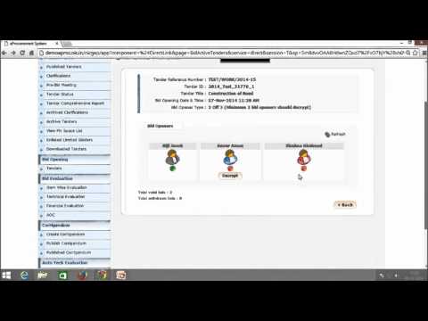 e-Procurement :: Bid opening for Department Users