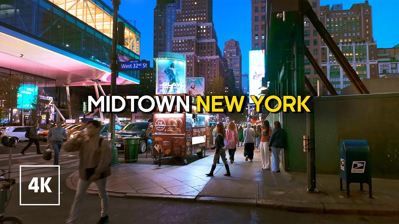 New York, Amerika Serikat | Jelajah Kota Malam 4K | 26 Okt 2024
