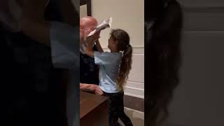 Dwayne Johnson’s daughter pies him in the face