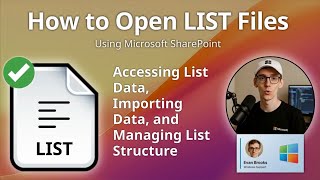 How to Open LIST Files (Microsoft SharePoint)