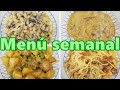 MENÚ SEMANAL | ¿QUE COMEMOS ESTA SEMANA?