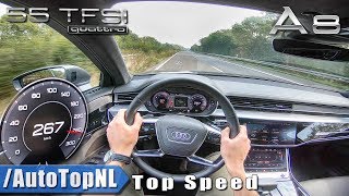 AUDI A8 2019 55 TFSI 3.0 V6 Turbo | AUTOBAHN POV 267km\/h TOP SPEED by AutoTopNL