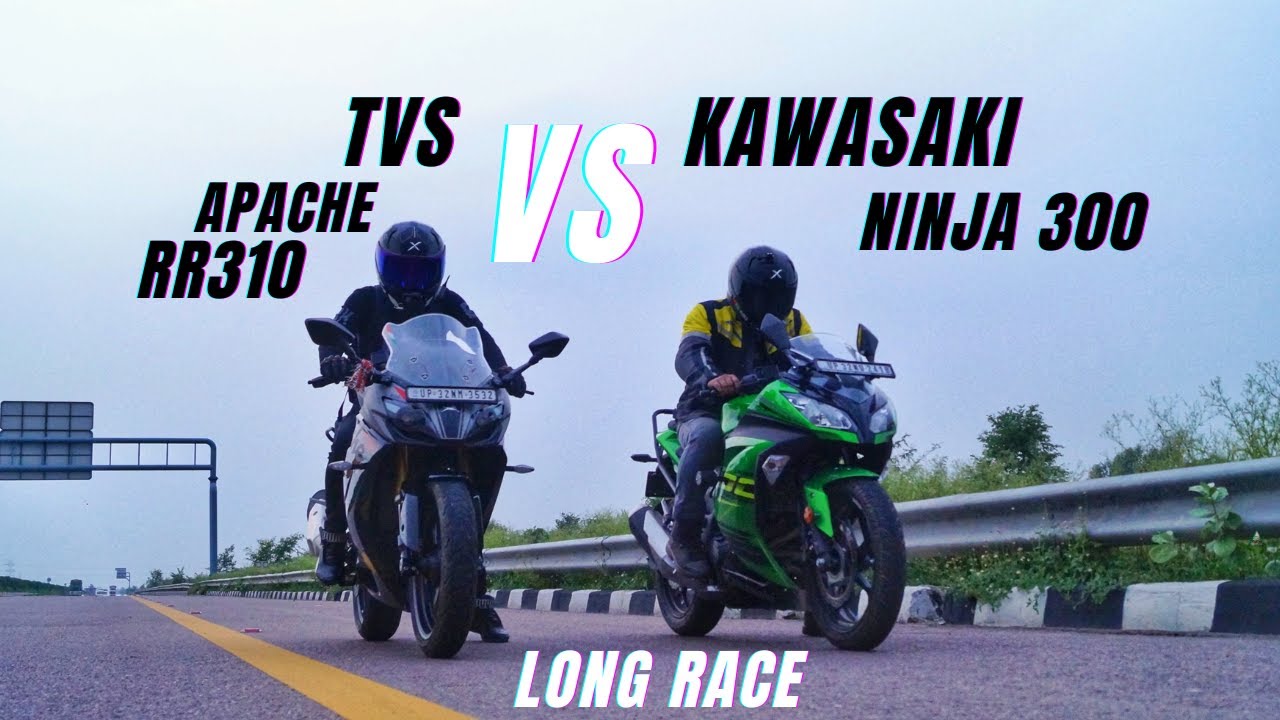 2023 Kawasaki ninja 300 bs7 vs 2023 TVS Apache RR310 Long Race | Race till Their Potential