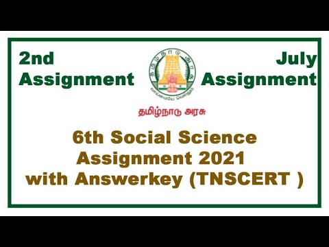 6th Social Science English Medium 2nd Assignment July 2021With Answers