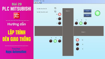 Học PLC Mitsubishi bài 29 - Bài toán đèn giao thông