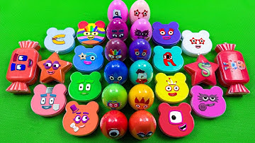 Numberblocks 🏳️‍🌈 Finding Hidden Slime Opening Alphablocks Clay with Mini Boxes Shapes! ASMR Slime