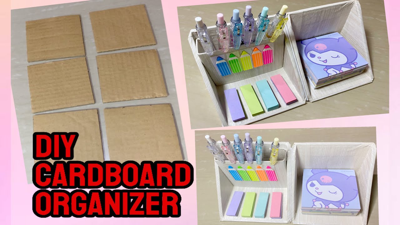 table organizer organizer diy ideas with cardboard YouTube