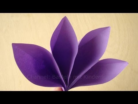 Papier falten: origami blume falten basteln ideen ...