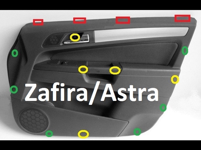 Jak Zdemontować, Ściągnąć Boczek/Tapicerkę Z Drzwi - Opel Zafira B, Astra H - Youtube
