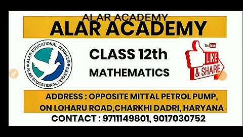 ALAR  ACADEMY | CLASS 12 | MATH | CHAPTER 5 | MATRICES  | EXERCISE 5.2 | PART 6|