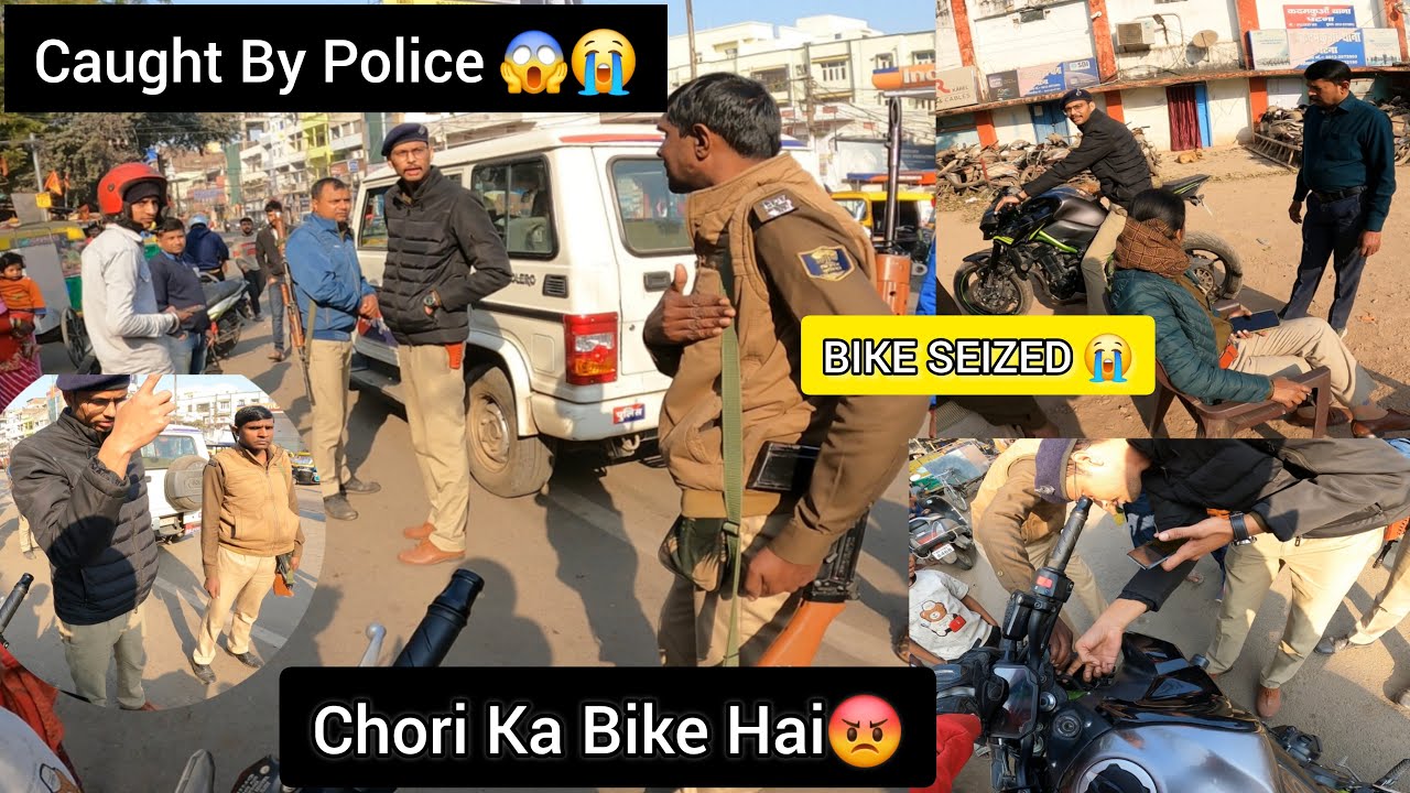 Cops👮 vs Bikers 🤬 || Police Seized Bike 😭Kawasaki 900 Exhaust || Heavy challan on SUPERBIKE Ninja