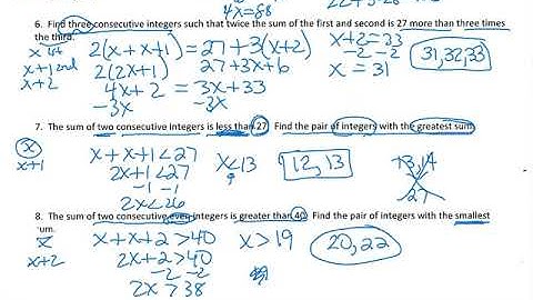 Translating Consecutive Integer and Perimeter Word Problems