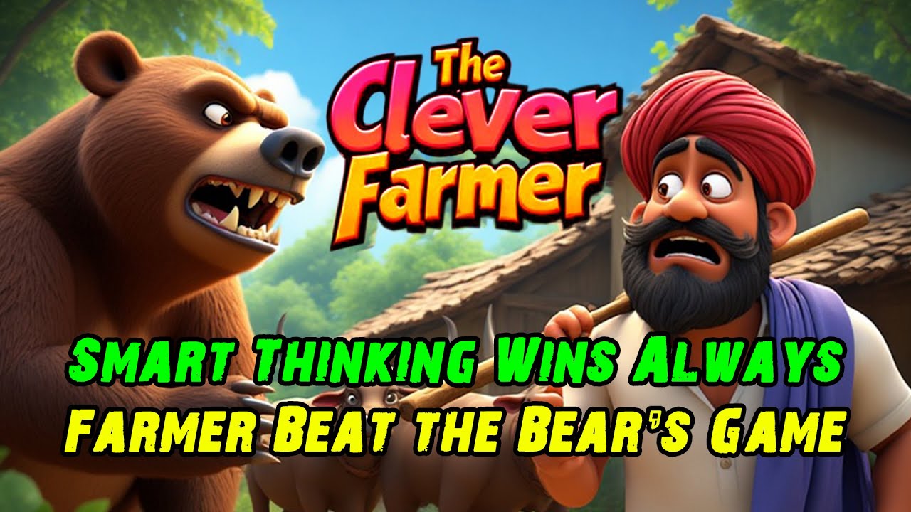 Farmer and Bear Story |  kisan aur Bhaloo | Panchatantra Cartoon Stories for Kids in English,