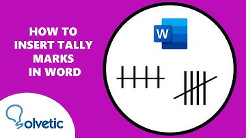 How to Insert Tally Marks in Word