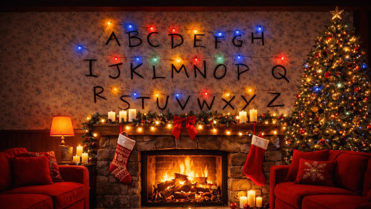Stranger ABC Fireplace 24/7 🔥 | Cozy Christmas Fire Ambience (No Music)