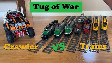 Lego TUG OF WAR - Trains vs Lego Technic 4x4 Crawler