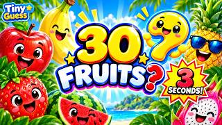 Guess the Fruit in 3 Seconds! 🍎 Can You Get Them All