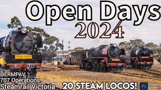 The Newport Workshops Open Day 2024 - 20 STEAM LOCOMOTIVES! ft. Steamrail Victoria