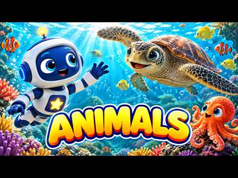 Sea Animals | Learn with Kairon 🐢🐙🦈