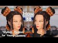 How to style Locs &quot;barrel roll Space Buns Revolution: Young Queens&#39; Ultimate Hair Guide!&quot;