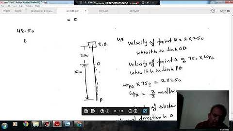 Mechanism , velocity and acceleration (Q48-Q50) (Theory of Machine Gate Practice Questions)