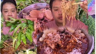 ก๋วยเตี๋ยวเนื้อกับผักแพรว แซ่บหลาย#ก๋วยเตี๋ยวเนื้อ | อ๋องแอ๋งChanel