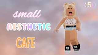 bloxburg small cafe speed build || (15k)