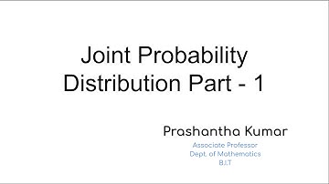 Joint Probability Distribution - 1 | VTU Mathematics | 4th Semester | Module 5