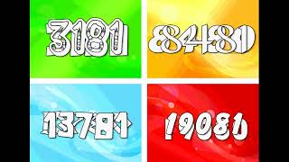 Numbers 1 to 21200