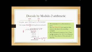 22DataComm (English) Decode by mod-2 and polynomial