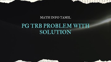 PG-TRB Mathematics problem on Real Analysis -1 @mathinfotamil5363