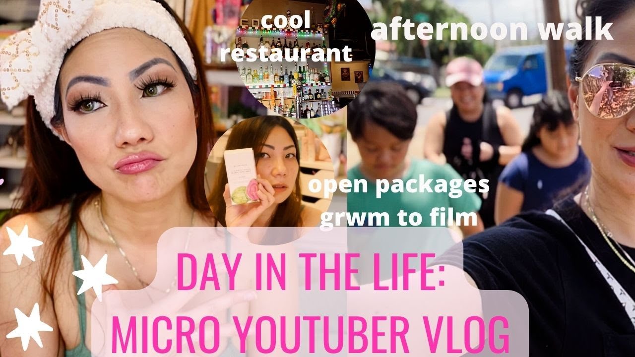 Day in the Life of a Micro Youtuber Vlog I Unbox I GRWM to Film I ...