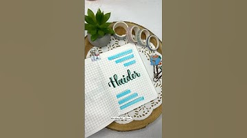 Haider in calligraphy #haider #namewritting #namerequests #brushpencalligraphy #art #handwriting