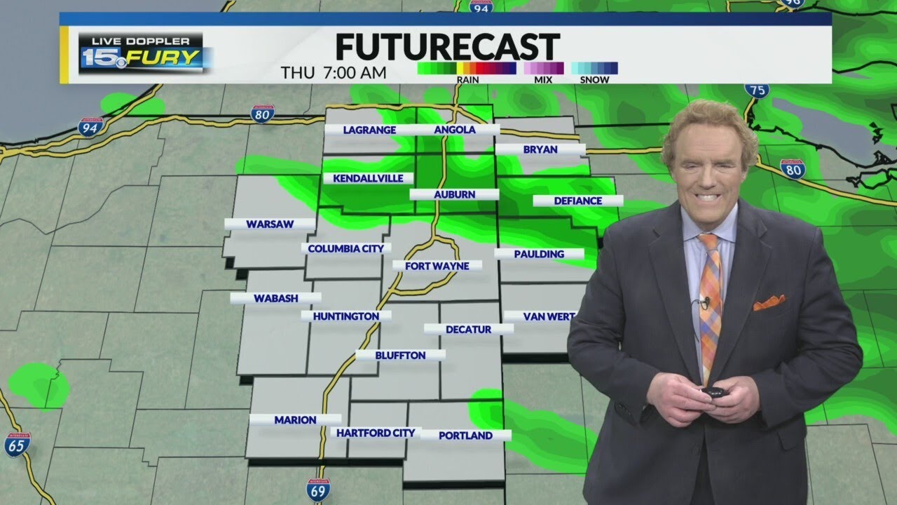 Rain and cooler temperatures through late this morning - YouTube