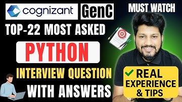 🔥 Python Interview Questions for Cognizant GenC | MOST ASKED + Easy Explanation 💯