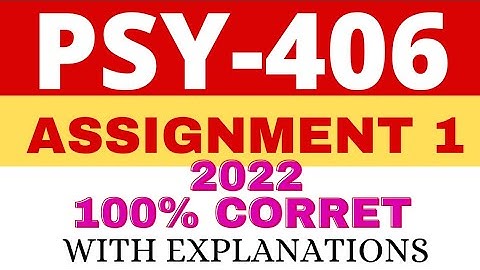 PSY406 Assignment 1 Solution 2022 | VU Short Notes | psy406 assignment 1 - PSY406 Educational Psych