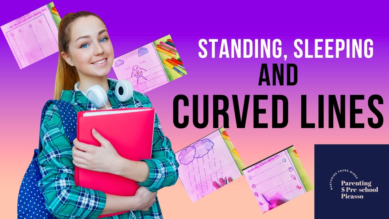 Learn Standing line, Sleeping Line, Slanting line and curved Lines ...