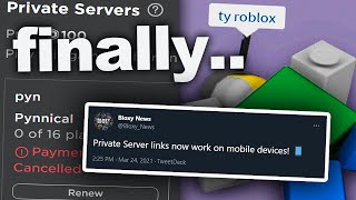 HOW TO JOIN ROBLOX PRIVATE SERVER LINKS ON MOBILE.. roblox mobile private server link FIXED