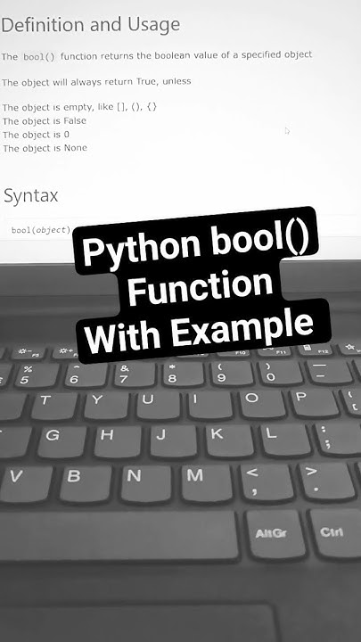 Python bool() Function /With Example #python #pythonforbeginners # ...