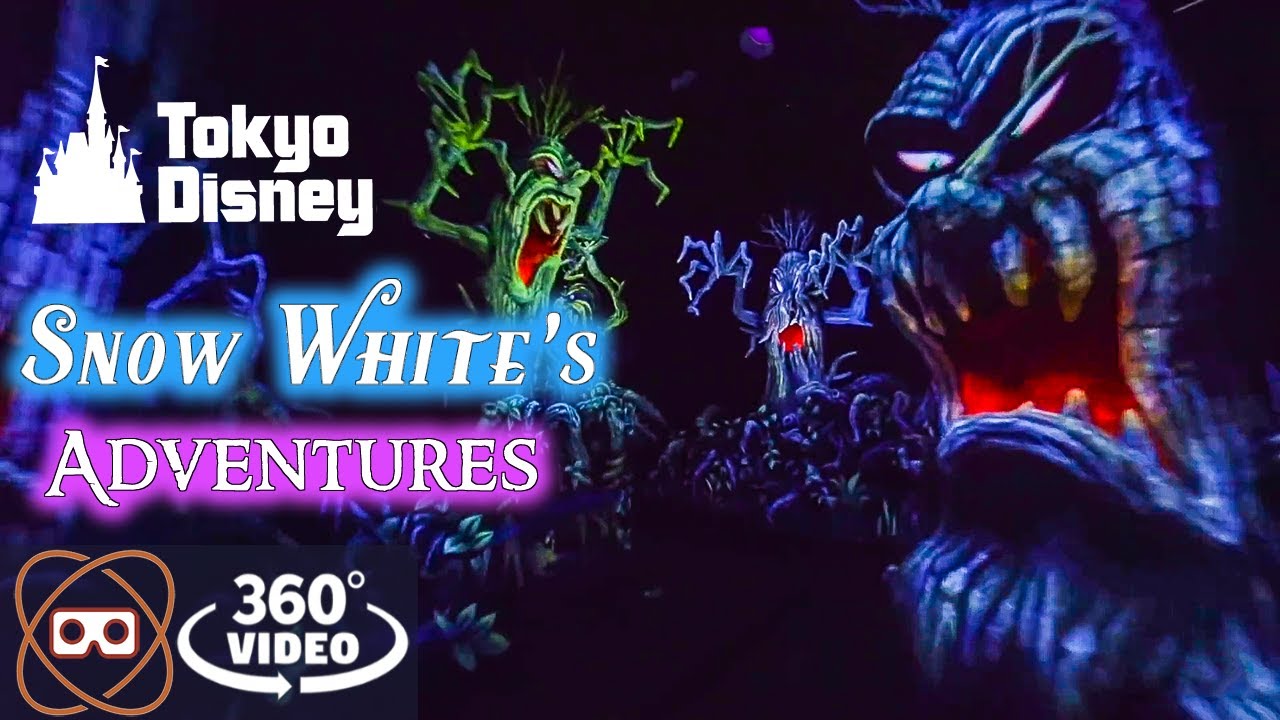 [5K 360] SCARY Tokyo Disneyland Snow White Ride - Full 360 POV