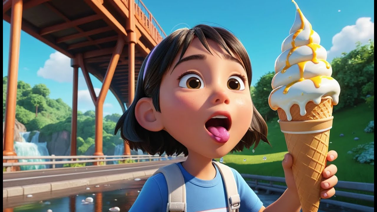 The Ice Cream Bridge Melts Away | Sweet Adventure Rhyme for Kids | Fun Melting Song for Toddlers