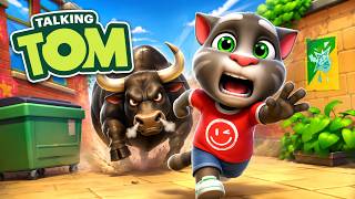 🐂 Talking Tom Got Chased by a CRAZY Bull! 😱 | Talking Tom Funny Gameplay screenshot 5