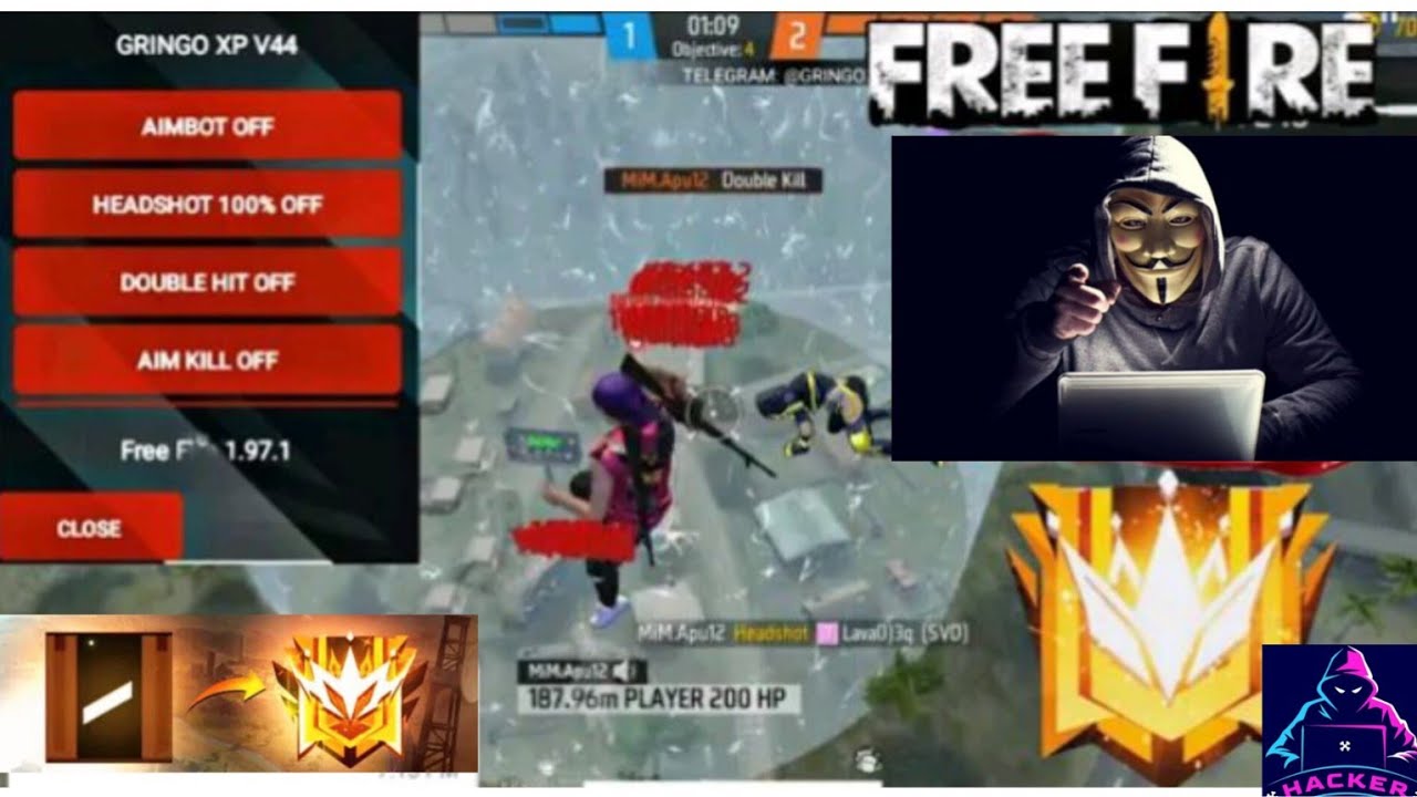Ff autoheadshot injector!! gringo XP hack!!freefire hacker viral 