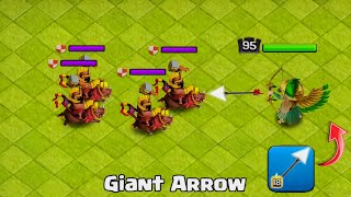 Archer Queen with Giant Arrow attack Every Troops! - Clash of Clans