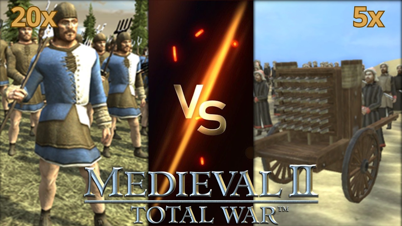 Can a Big Peasant Blob Challenge 5 Rocket Launchers in Medieval 2: Total War Kingdoms?
