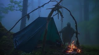 Surviving A Rainstorm: Solo Camping And Building A Waterproof Shelter