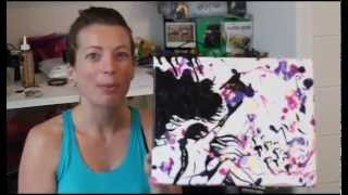 Art: Splatter Art Time Lapse Ink Blot Test Inspired